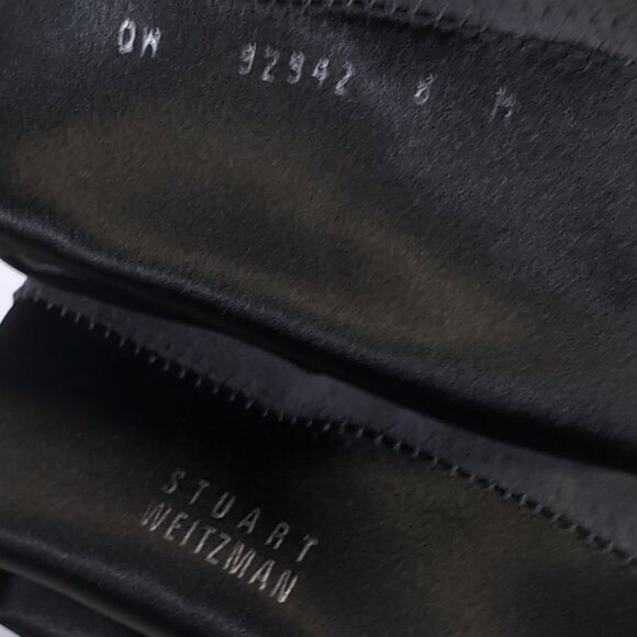 STUART WEITZMAN Womens Gray Stretch Suede Heeled Boots 8 M Knee High - Picture 8 of 9